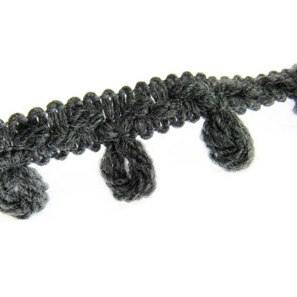 Woolen Braided Fringe Trimmings - Natural Colour Mix - 25mm - Trim By The Meter