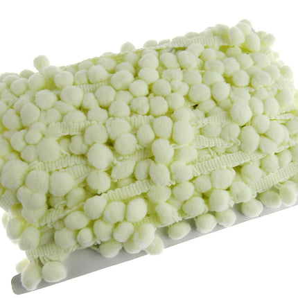 Bright Pom Pom Trimming Fringe Braid 10mm Balls 25mm Drop 25 Colours - By Meter - ThreadandTrimmings