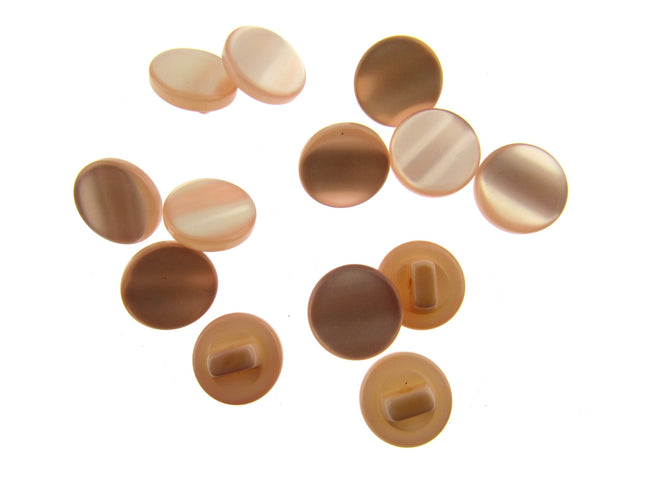 Small Round Pastel Rainbow Shank Buttons 13mm Choose from 9 Colour Ways CP6 - ThreadandTrimmings