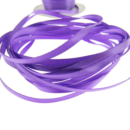 Thin Satin Ribbon - 10 Meter Lengths - Big Colour Range -3mm Double Faced Ribbon - ThreadandTrimmings