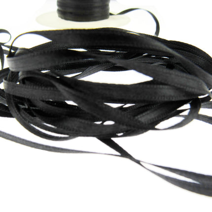 Thin Satin Ribbon - 10 Meter Lengths - Big Colour Range -3mm Double Faced Ribbon - ThreadandTrimmings