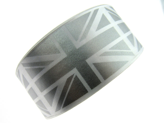 ** 3m x UNION JACK RIBBON GOLD or SILVER - 38mm - ThreadandTrimmings