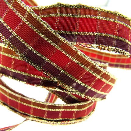 Wired Regal Plaid Ribbon - ThreadandTrimmings