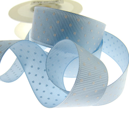 Polka Dot Grosgrain Ribbon Spotty Ribbon 12 Great Colours 22mm Wide 53759 - ThreadandTrimmings