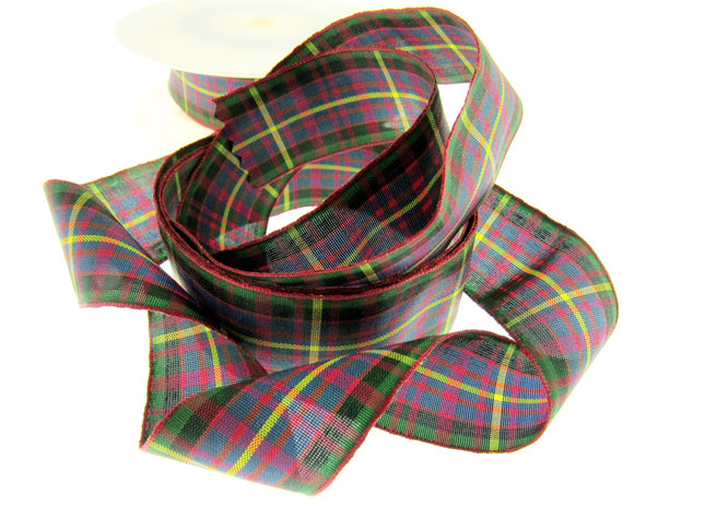 Scottish Tartan Ribbon Black Watch, Cameron, Buchanan, Mackenzie, Dress Stuart - ThreadandTrimmings