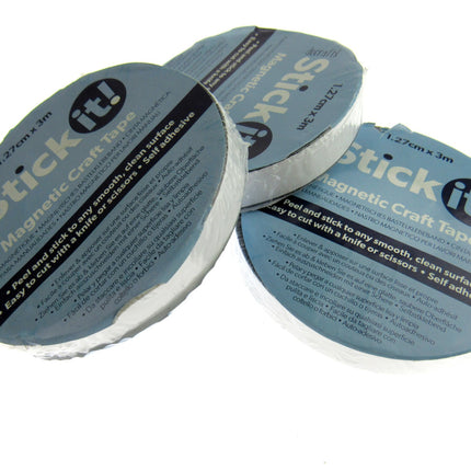 Self Adhesive Magnetic Craft Tape with Sticky Side by Docrafts 3 Meter Reel