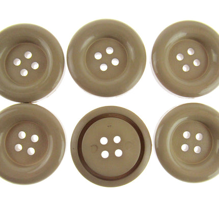 Large Bright Ladies Coat Buttons Round  4 Hole 28mm 9 Cols CN95 - ThreadandTrimmings