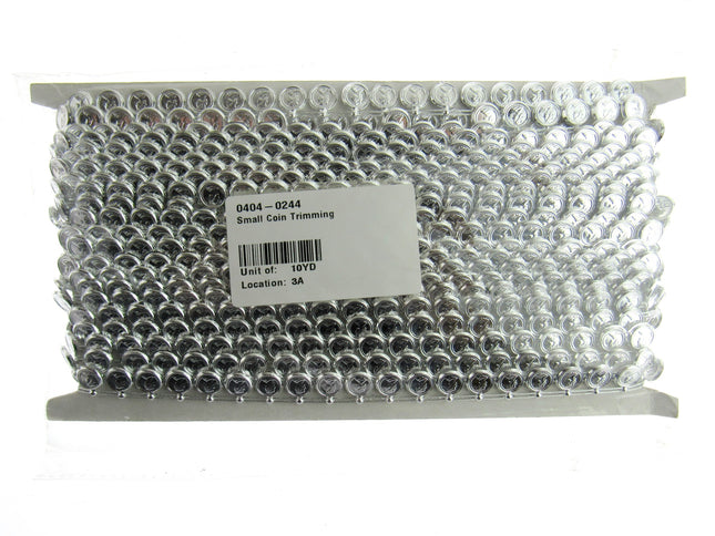 Coin Trimming - Small Gold or Silver - 10mm Wide Plastic Trimming - 0404-0244