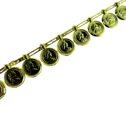 Coin Trimming - Small Gold or Silver - 10mm Wide Plastic Trimming - 0404-0244