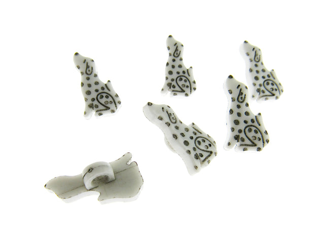 Dalmatian Spotty Dog Buttons 21mm Spotted Dog Shank Buttons - ThreadandTrimmings