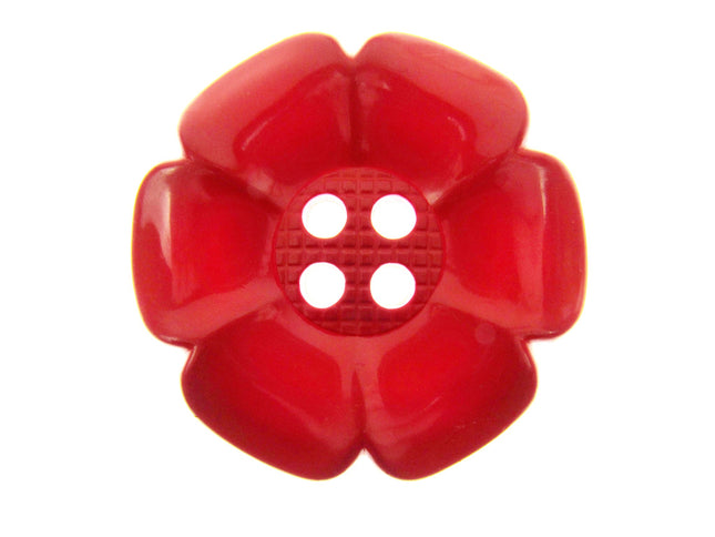 Overhead view of extra large scale novelty clown buttons measured at sixty-five millimeters in diameter.
