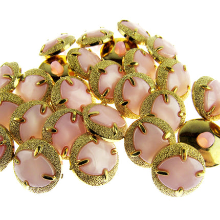 Round Shank Buttons Pink, Cerise, Gold - Clearance Buttons - ThreadandTrimmings
