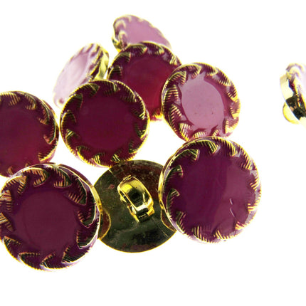 Round Shank Buttons Pink, Cerise, Gold - Clearance Buttons - ThreadandTrimmings