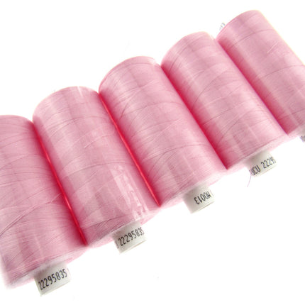 5 x 1000 YARD MOON SPUN POLYESTER SEWING THREAD - CHOOSE YOUR COLOUR - ThreadandTrimmings