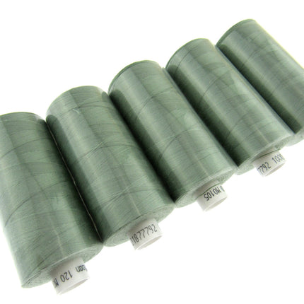 5 x 1000 YARD MOON SPUN POLYESTER SEWING THREAD - CHOOSE YOUR COLOUR - ThreadandTrimmings