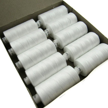 Coats Moon Sewing Thread  Black White or Natural 1000 Yards 10 Spool Box - ThreadandTrimmings