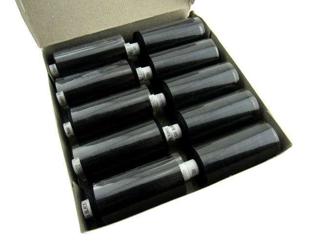 Coats Moon Sewing Thread  Black White or Natural 1000 Yards 10 Spool Box - ThreadandTrimmings