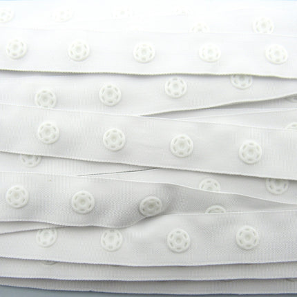 Duvet Cover Popper Snap Fastener Tape 18mm Wide Tape 10 Meter Card - ThreadandTrimmings