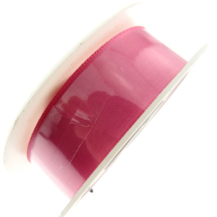 Satin Ribbon with Woven Edge - Single Sided -25mm - Satin Ribbon - 20 Meter Roll
