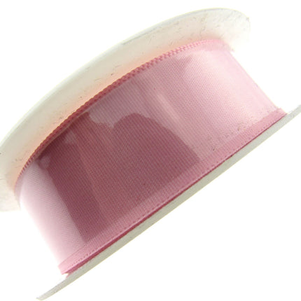 Satin Ribbon with Woven Edge - Single Sided -25mm - Satin Ribbon - 20 Meter Roll