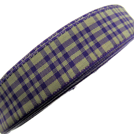 WIRED EDGE Plaid Tartan Ribbon - 5 Meters of 25mm Great for Floristry Bows - ThreadandTrimmings