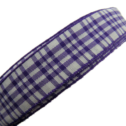 WIRED EDGE Plaid Tartan Ribbon - 5 Meters of 25mm Great for Floristry Bows - ThreadandTrimmings