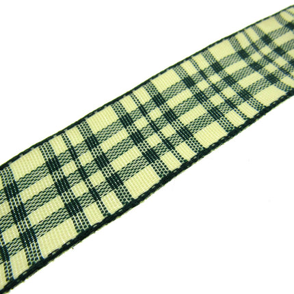 WIRED EDGE Plaid Tartan Ribbon - 5 Meters of 25mm Great for Floristry Bows - ThreadandTrimmings