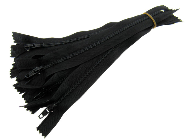 Closed End Nylon Zips - PEX Zips - 10 x zips with Metal Stopper - ThreadandTrimmings