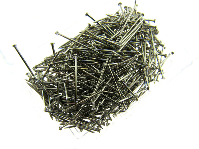 Sequin Lill Bead Craft Pins - 25gm box - Short Silver Pins - 18mm Long - JTL058