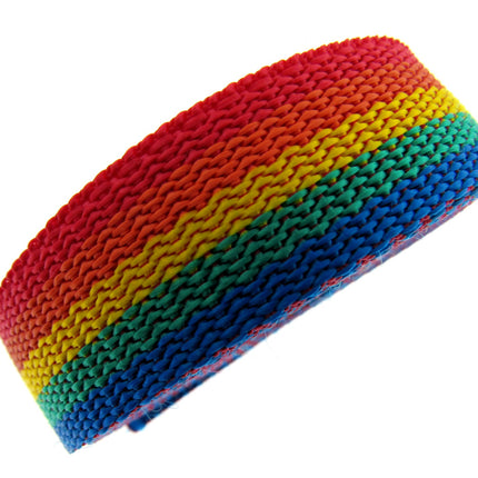 Rainbow Webbing Gay Pride Polypropylene Strapping For Bags/Leash 25mm/40mm/50mm - ThreadandTrimmings
