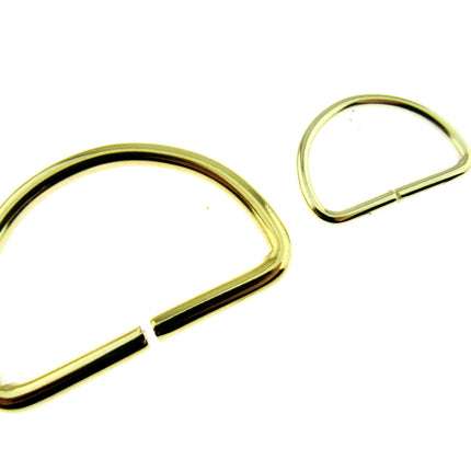 D Rings Metal Loops Buckles Gold & Silver Webbing Bag Straps 12mm / 19mm / 25mm - ThreadandTrimmings