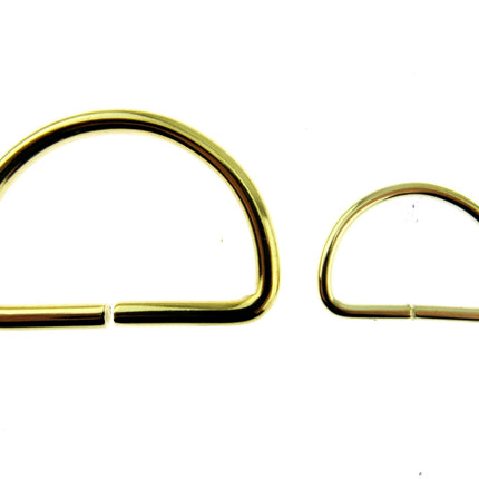 D Rings Metal Loops Buckles Gold & Silver Webbing Bag Straps 12mm / 19mm / 25mm - ThreadandTrimmings