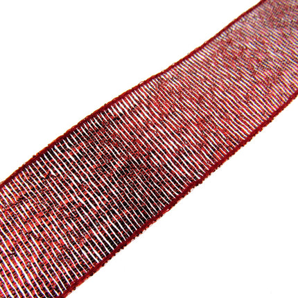** 3m x Red Lurex Ribbon - 25mm Wide