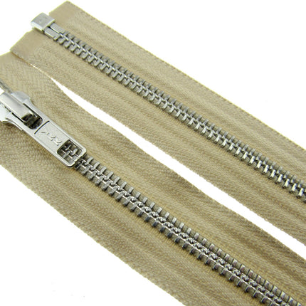 YKK Metal Open End Zips Long Jackets & Bags Zips 36" 91cm Long Zips #5 Weight - ThreadandTrimmings