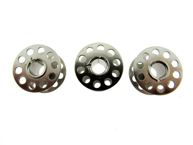 Metal Sewing Machine Bobbins - 3 x Bobbins -15K Universal Will Fit Most Machines - ThreadandTrimmings