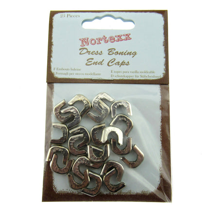 Metal Boning End Caps - 25 Pieces Per Pack - Size 10mm