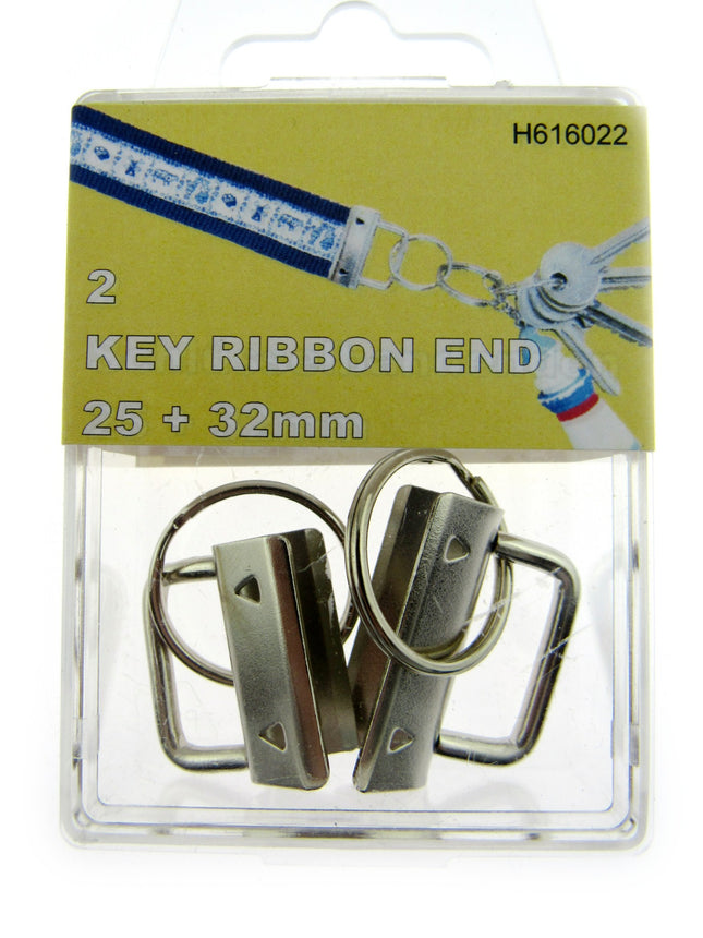 Key Fob Hardware - Split Ring - 2 Pcs - 25mm & 32mm - DIY Fabric Wrist Key Fob