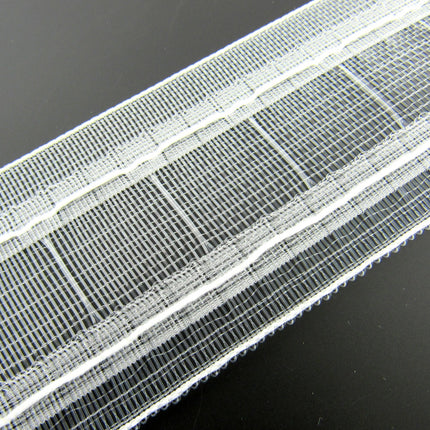 Net Curtain Pleat Tape Translucent Pencil Pleat 50mm 2 Inch Wide Voiles NT006 - ThreadandTrimmings