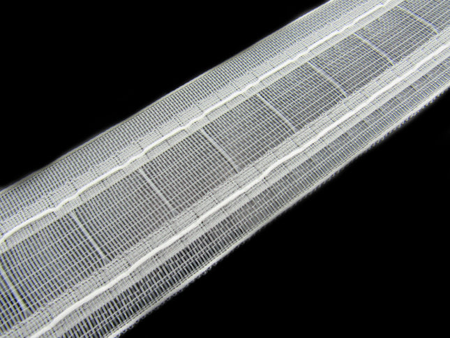Net Curtain Pleat Tape Translucent Pencil Pleat 50mm 2 Inch Wide Voiles NT006 - ThreadandTrimmings