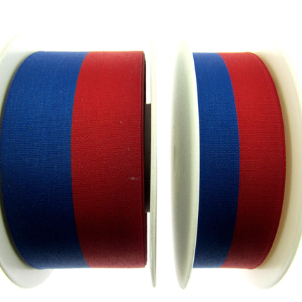 Red & Blue Stripe Ribbon Russian or Haiti Colours - Patriotic Ribbon - ThreadandTrimmings