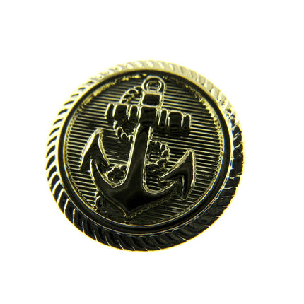 Round Anchor Buttons Flat Plastic Profile with Shank 3 Sizes Gold/Silver CX4 - ThreadandTrimmings