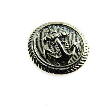Round Anchor Buttons Flat Plastic Profile with Shank 3 Sizes Gold/Silver CX4 - ThreadandTrimmings