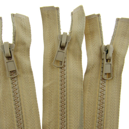 Beige Plastic Vislon Open End Zip - 26" - 5mm Wide Teeth