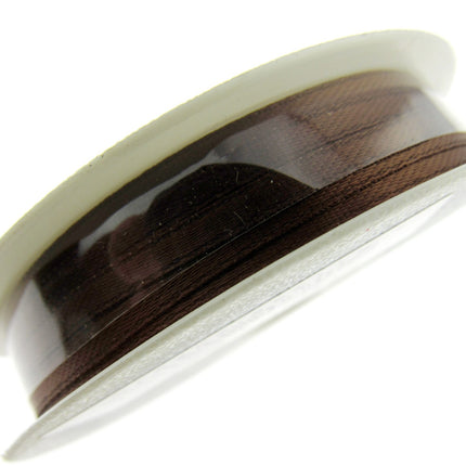 Thin Satin Ribbon 3mm Double Faced Satin Ribbon Woven Edge 50 Meter Roll - ThreadandTrimmings