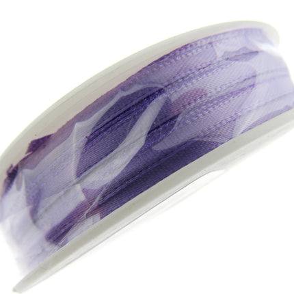 Thin Satin Ribbon 3mm Double Faced Satin Ribbon Woven Edge 50 Meter Roll - ThreadandTrimmings