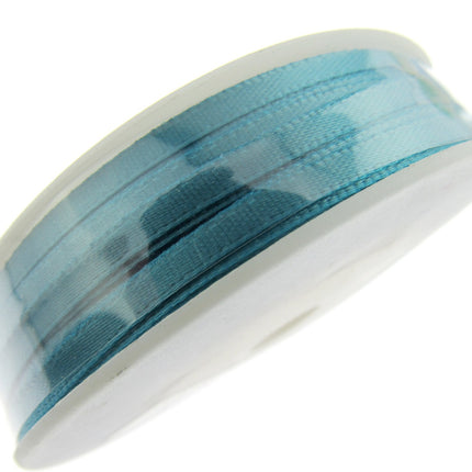 Thin Satin Ribbon 3mm Double Faced Satin Ribbon Woven Edge 50 Meter Roll - ThreadandTrimmings