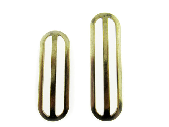 Metal Slider Gold Colour 50mm 63mm to Adjust Webbing Shoulder Strap Length CX46 - ThreadandTrimmings