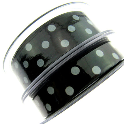 Spotty Satin Polka Dot Ribbon by Berrisford's From The Essentials Range - 15mm - ThreadandTrimmings
