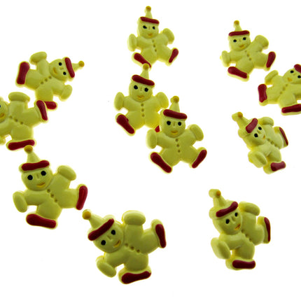 Clown Buttons Hand Painted Plastic Children's Shank Buttons Clothing 15mm CN8