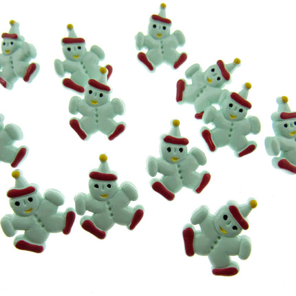 Clown Buttons Hand Painted Plastic Children's Shank Buttons Clothing 15mm CN8